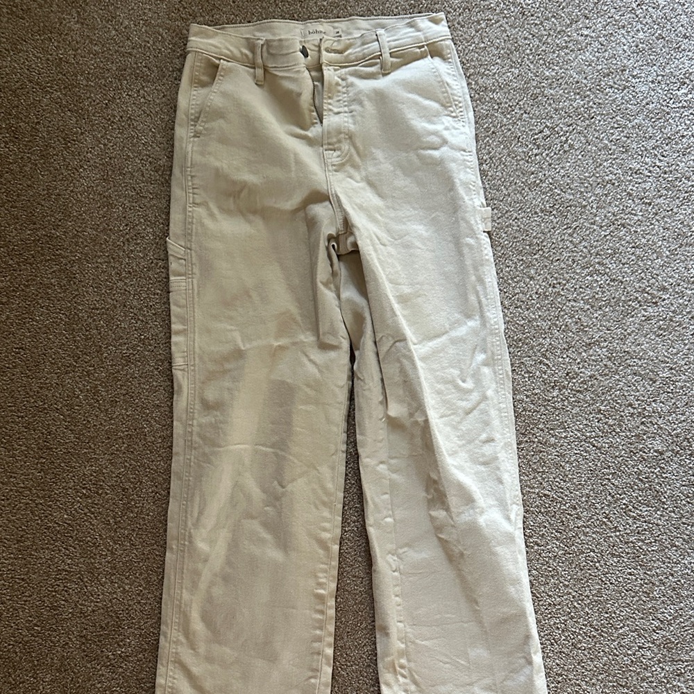 Bohme Cream Straight Leg Jeans